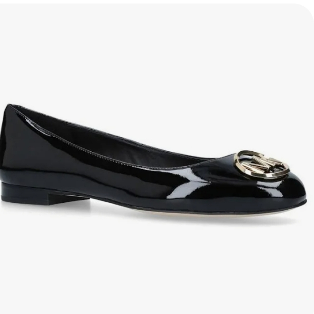 Michael Michael Kors DENA Ballet Flats Black Patent Leather Size 7.5